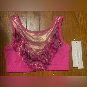 Danskin Now Girls Pink Sports Bra Size Small 6-6X NWT